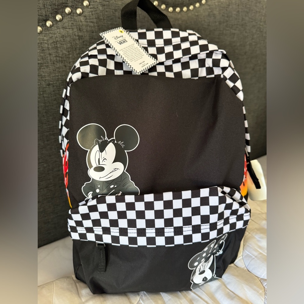 Mickey Mouse Checkered Backpack